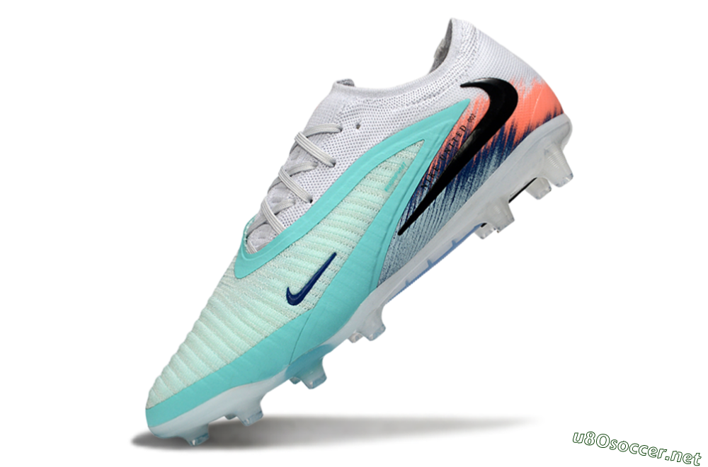 Men's Nike Phantom 6 Low Elite AG Football Boots - Aqua/Coral Splash/Icy Blue 5