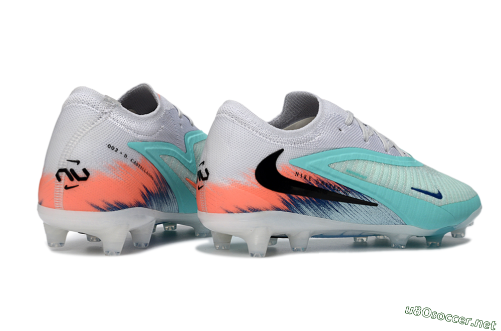 Men's Nike Phantom 6 Low Elite AG Football Boots - Aqua/Coral Splash/Icy Blue 6