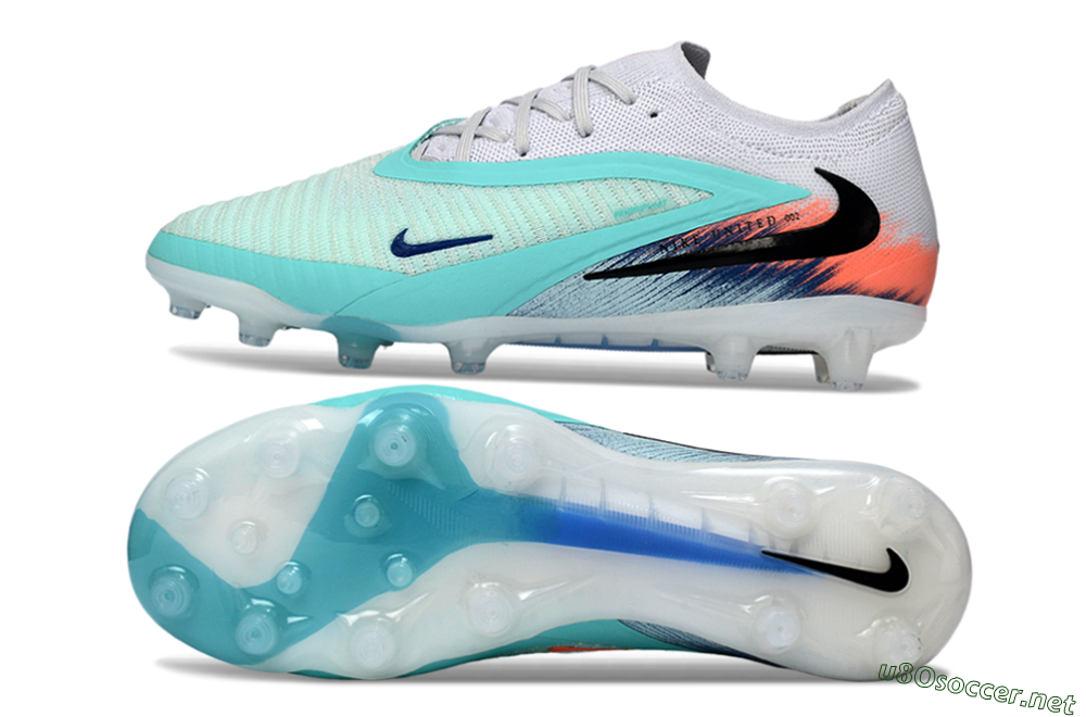Men's Nike Phantom 6 Low Elite AG Football Boots - Aqua/Coral Splash/Icy Blue 1
