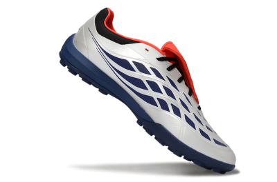 Men's Adidas Predator Elite Fold-Over Tongue TF Football Shoes - White/Navy Blue/Neon Orange