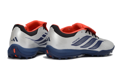 Men's Adidas Predator Elite Fold-Over Tongue TF Football Shoes - White/Navy Blue/Neon Orange