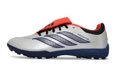 Men's Adidas Predator Elite Fold-Over Tongue TF Football Shoes - White/Navy Blue/Neon Orange