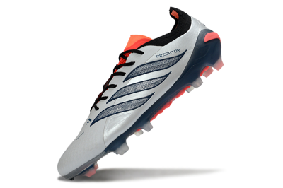 Men's Adidas Predator 26 Elite FG Football Boots - Grey/Navy Blue/Fiery Red