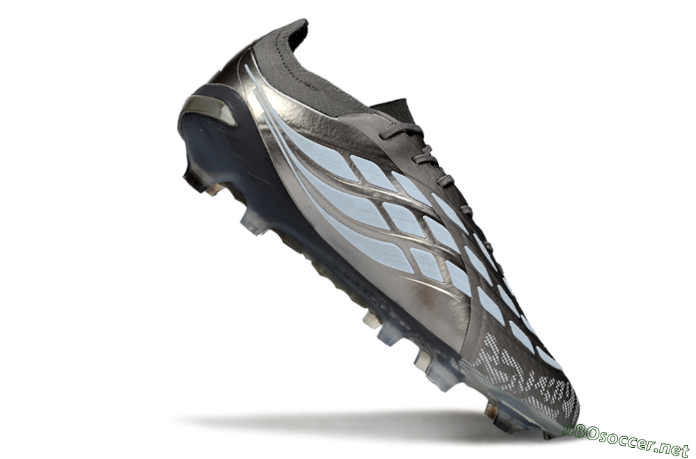 Men's Adidas Predator 26 Elite FG Football Boots - Gray/Graphite Silver/Charcoal 4