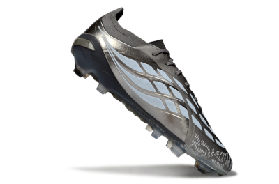 Men's Adidas Predator 26 Elite FG Football Boots - Gray/Graphite Silver/Charcoal