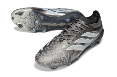 Men's Adidas Predator 26 Elite FG Football Boots - Gray/Graphite Silver/Charcoal