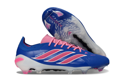 Men's Adidas Predator 26 Elite FG Football Boots - Blue/Electric Pink/White