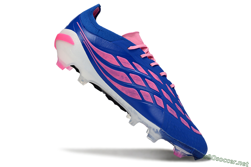 Men's Adidas Predator 26 Elite FG Football Boots - Blue/Electric Pink/White 4
