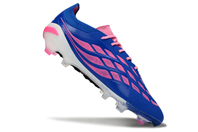 Men's Adidas Predator 26 Elite FG Football Boots - Blue/Electric Pink/White