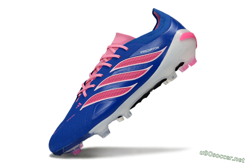 Men's Adidas Predator 26 Elite FG Football Boots - Blue/Electric Pink/White 5