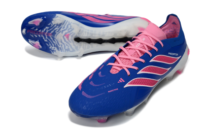 Men's Adidas Predator 26 Elite FG Football Boots - Blue/Electric Pink/White