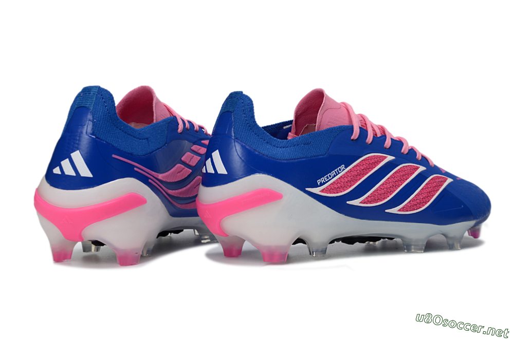 Men's Adidas Predator 26 Elite FG Football Boots - Blue/Electric Pink/White 6