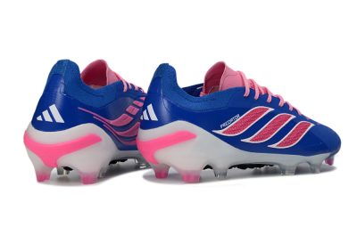 Men's Adidas Predator 26 Elite FG Football Boots - Blue/Electric Pink/White