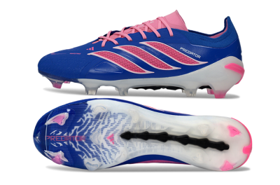 Men's Adidas Predator 26 Elite FG Football Boots - Blue/Electric Pink/White