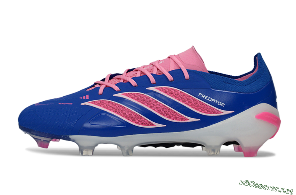 Men's Adidas Predator 26 Elite FG Football Boots - Blue/Electric Pink/White 0