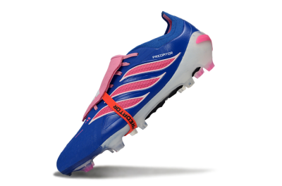 Men's Adidas Predator 26 Elite Fold-Over Tongue FG Football Boots - Blue/Neon Pink/White