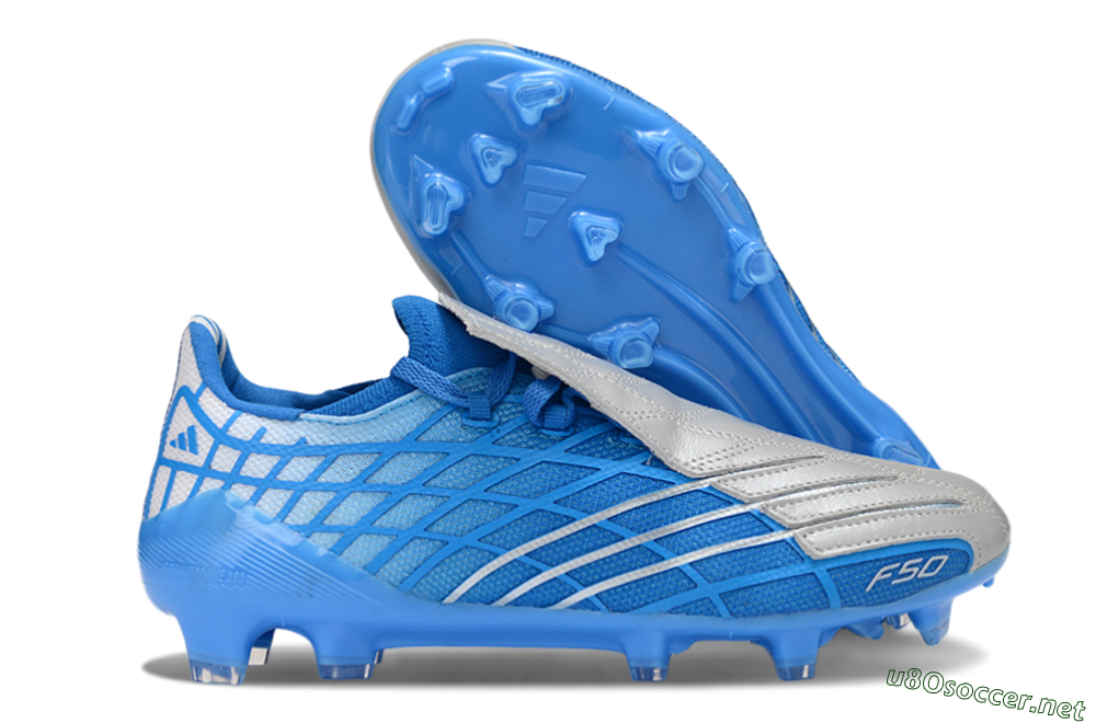 Unisex Adidas F50 Elite FG Football Boots - Blue/Sky Blue/Steel Gray 2
