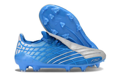 Unisex Adidas F50 Elite FG Football Boots - Blue/Sky Blue/Steel Gray