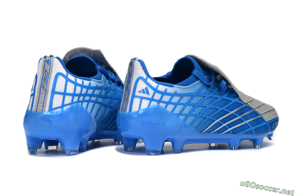 Unisex Adidas F50 Elite FG Football Boots - Blue/Sky Blue/Steel Gray 6