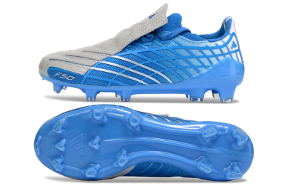Unisex Adidas F50 Elite FG Football Boots - Blue/Sky Blue/Steel Gray