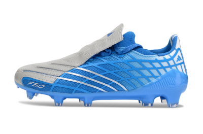 Unisex Adidas F50 Elite FG Football Boots - Blue/Sky Blue/Steel Gray