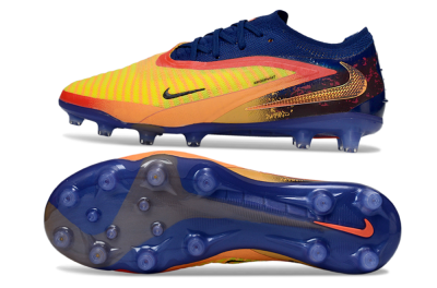Men's Nike Phantom 6 Low Elite AG Football Boots - Yellow/Navy Blue/Fiery Red