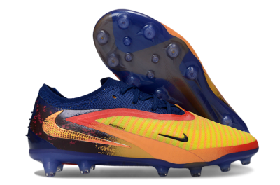 Men's Nike Phantom 6 Low Elite AG Football Boots - Yellow/Navy Blue/Fiery Red