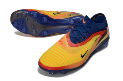 Men's Nike Phantom 6 Low Elite AG Football Boots - Yellow/Navy Blue/Fiery Red