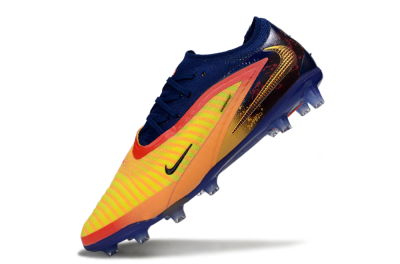 Men's Nike Phantom 6 Low Elite AG Football Boots - Yellow/Navy Blue/Fiery Red
