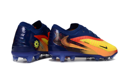 Men's Nike Phantom 6 Low Elite AG Football Boots - Yellow/Navy Blue/Fiery Red