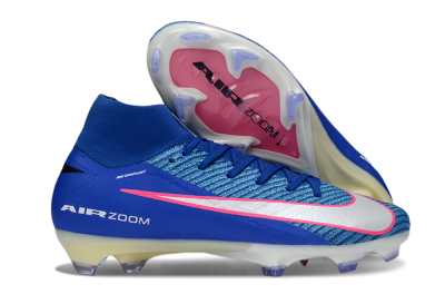 Men's Nike Air Zoom Mercurial Superfly 10 Elite FG Football Boots - Blue/Electric Blue/Neon Pink