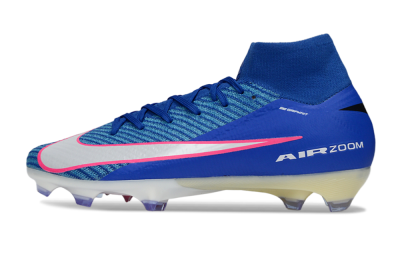 Men's Nike Air Zoom Mercurial Superfly 10 Elite FG Football Boots - Blue/Electric Blue/Neon Pink