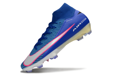Men's Nike Air Zoom Mercurial Superfly 10 Elite FG Football Boots - Blue/Electric Blue/Neon Pink