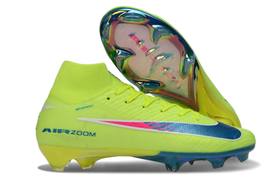Unisex Nike Air Zoom Mercurial Superfly 10 Elite FG Football Boots - Green/Luminous Green/Blue Shift