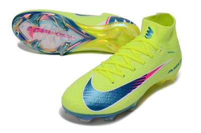 Unisex Nike Air Zoom Mercurial Superfly 10 Elite FG Football Boots - Green/Luminous Green/Blue Shift