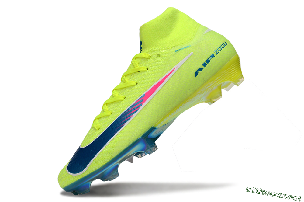 Unisex Nike Air Zoom Mercurial Superfly 10 Elite FG Football Boots - Green/Luminous Green/Blue Shift 5