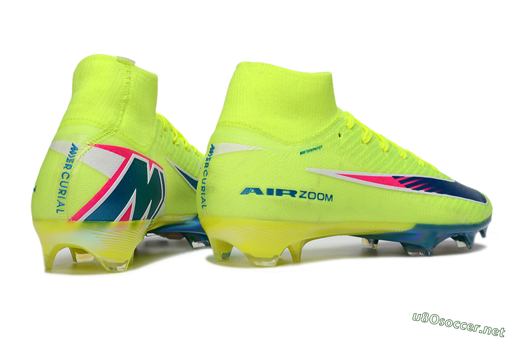 Unisex Nike Air Zoom Mercurial Superfly 10 Elite FG Football Boots - Green/Luminous Green/Blue Shift 6