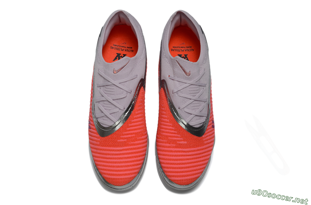 Unisex Nike Phantom 6 Low Elite TF Football Shoes - Pink/Flamingo Pink/Steel Gray 4