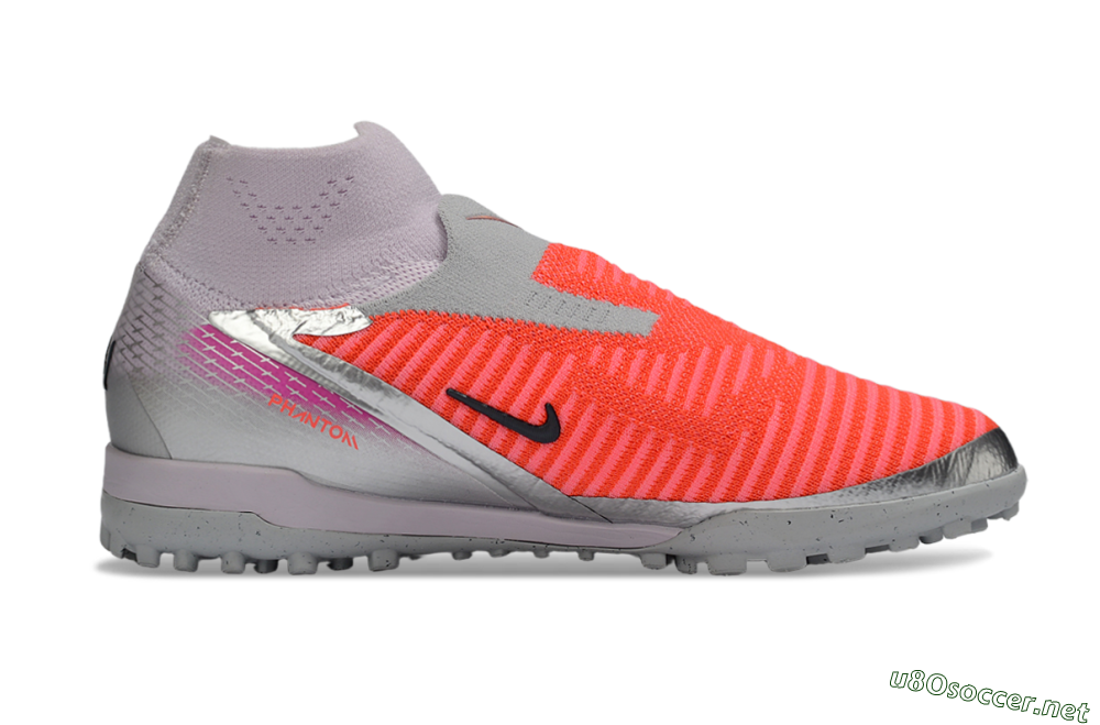 Unisex Nike Phantom 6 Elite TF Football Shoes - Orange/Bright Coral/Soft Gray 7