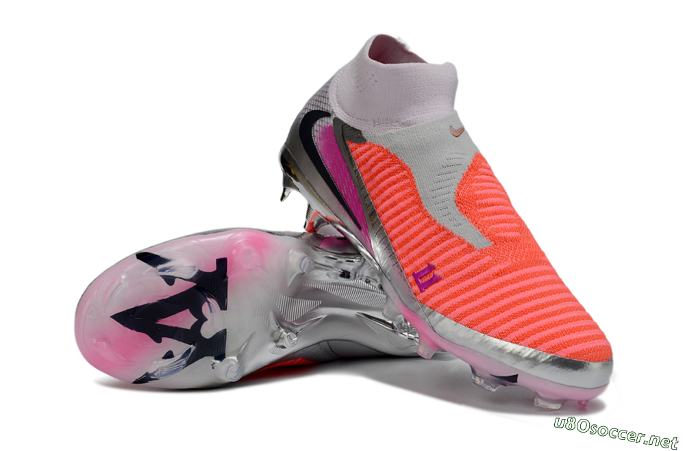 Unisex Nike Phantom 6 Elite FG Football Boots - Orange/Hot Orange/Silver 3