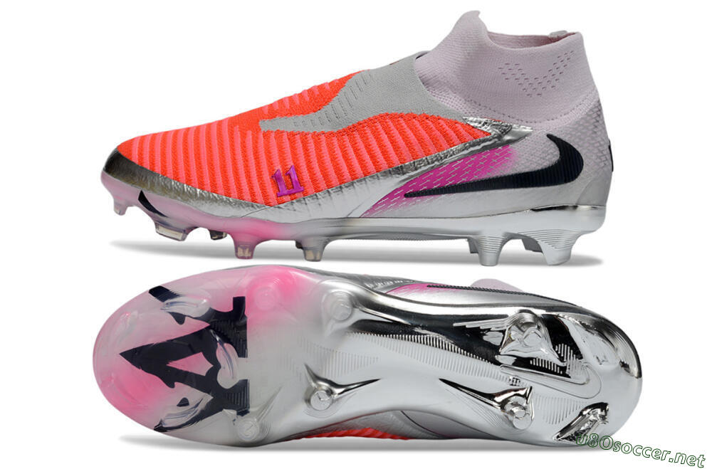 Unisex Nike Phantom 6 Elite FG Football Boots - Orange/Hot Orange/Silver 1