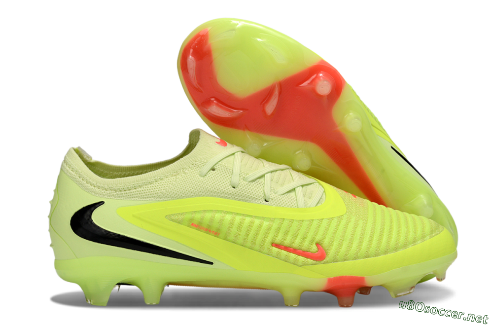 Unisex Nike Phantom 6 Low Elite FG Football Boots - Yellow/Lime Glow/Neon Coral 2