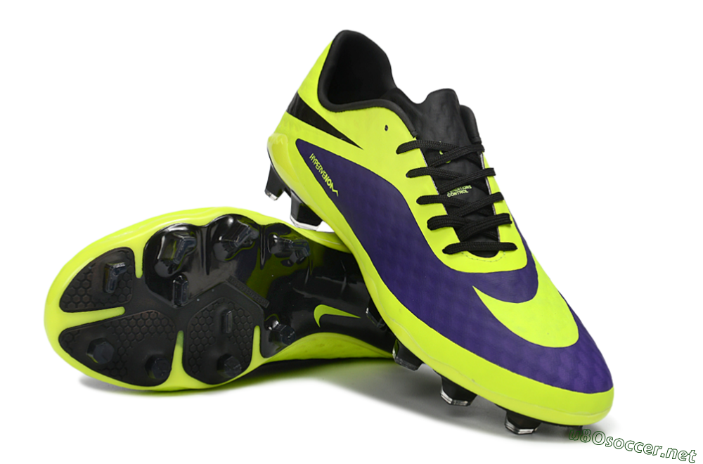 Men's Nike Hypervenom Phantom FG Football Boots - Yellow/Bright Yellow/Deep Purple 4