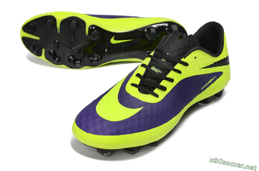 Men's Nike Hypervenom Phantom FG Football Boots - Yellow/Bright Yellow/Deep Purple 3