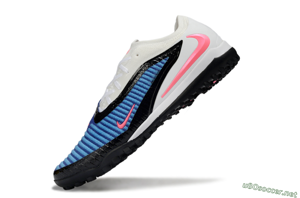 Men's Nike Phantom 6 Low Elite TF Football Shoes - Blue/Electric Blue/Neon Pink 6