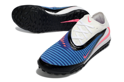 Men's Nike Phantom 6 Low Elite TF Football Shoes - Blue/Electric Blue/Neon Pink