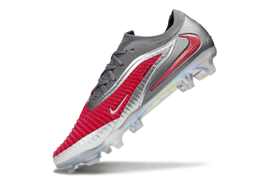 Unisex Nike Phantom 6 Low Elite FG Football Boots - Red/Crimson Red/Steel Grey