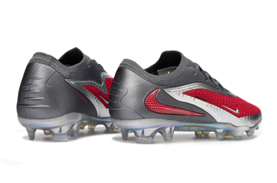 Unisex Nike Phantom 6 Low Elite FG Football Boots - Red/Crimson Red/Steel Grey