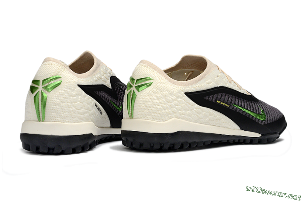 Men's Nike Phantom 6 Low Elite TF Football Shoes - Black/Electric Green/Neutral Beige 7