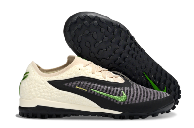 Men's Nike Phantom 6 Low Elite TF Football Shoes - Black/Electric Green/Neutral Beige